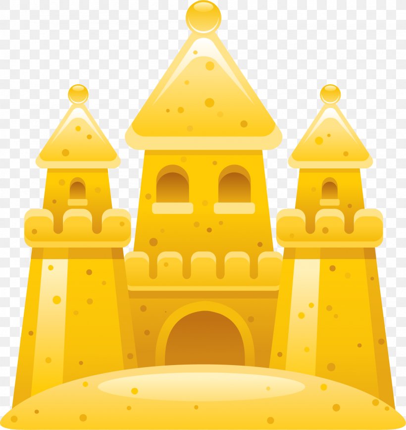 Yellow Sand Art And Play Castle, PNG, 2001x2119px, Yellow, Animation, Architecture, Cartoon, Castle Download Free