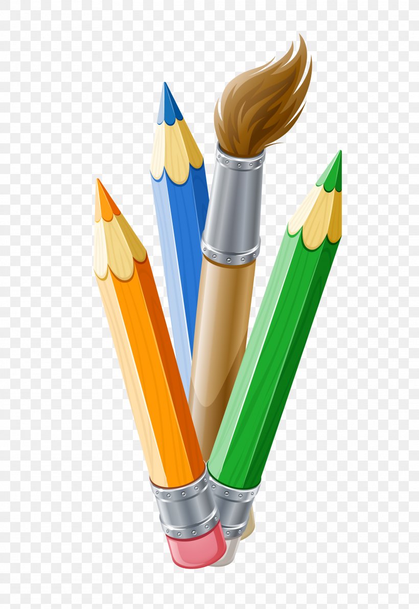 Paintbrush Colored Pencil Clip Art, PNG, 2076x3015px, Paintbrush, Brush, Colored Pencil, Drawing, Office Supplies Download Free