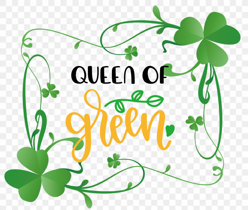 Queen Of Green St Patricks Day Saint Patrick, PNG, 3000x2542px, St Patricks Day, Clover, Fourleaf Clover, Painting, Patricks Day Download Free