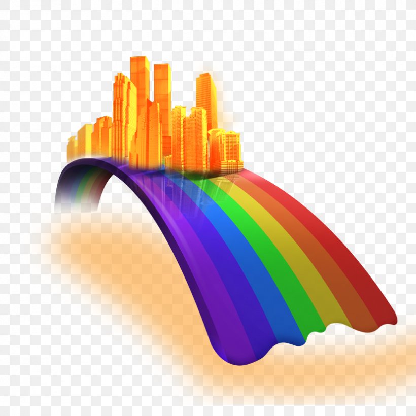 Rainbow Bridge Wallpaper, PNG, 827x827px, Rainbow Bridge, Bridge, Building, Rainbow, Yellow Download Free