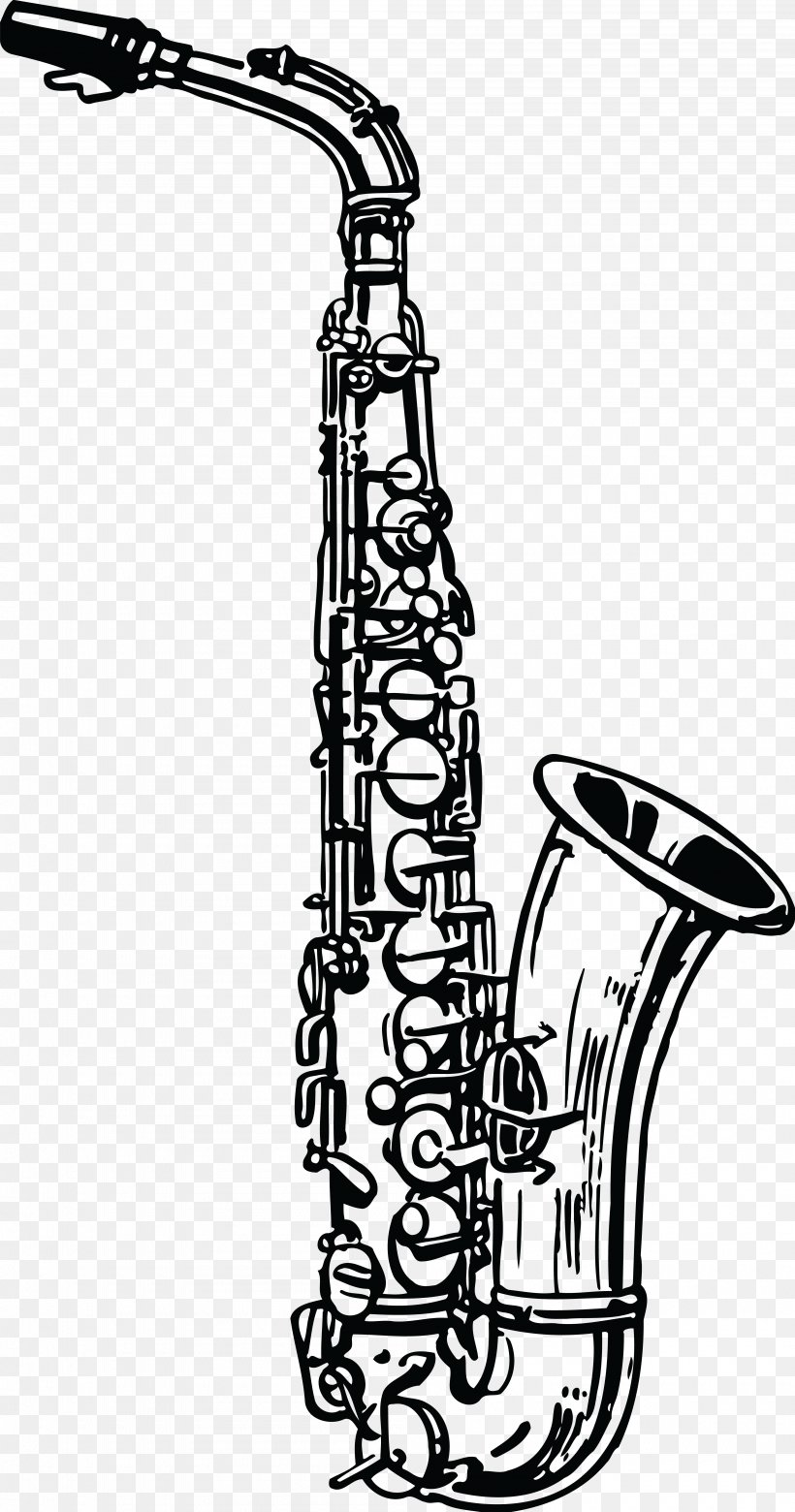 Saxophone Drawing Clarinet Clip Art, PNG, 4000x7610px, Watercolor, Cartoon, Flower, Frame, Heart Download Free