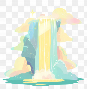 Waterfall - Beautiful Waterfall Illustration PNG