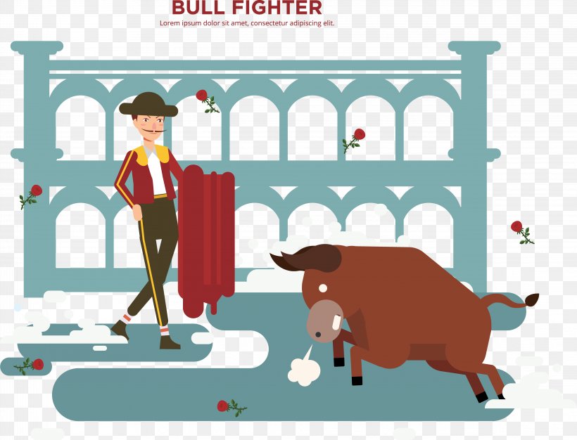 Bullfighting Cattle Bullfighter Clip Art, PNG, 4456x3402px, Bullfighting, Area, Art, Bull, Bullfighter Download Free