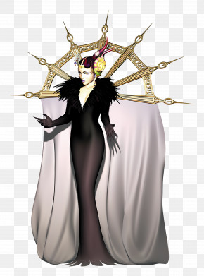 Edea Kramer - Elegant Queen In Black Gown PNG