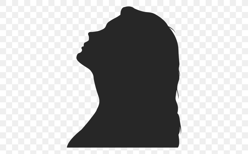 Silhouette Drawing Female Woman, PNG, 512x512px, Silhouette, Black, Black And White, Crayon, Drawing Download Free