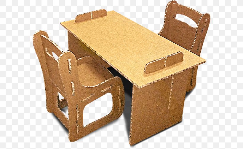 Table Chair Garden Furniture Cardboard, PNG, 600x502px, Table, Bookcase, Box, Cardboard, Chair Download Free