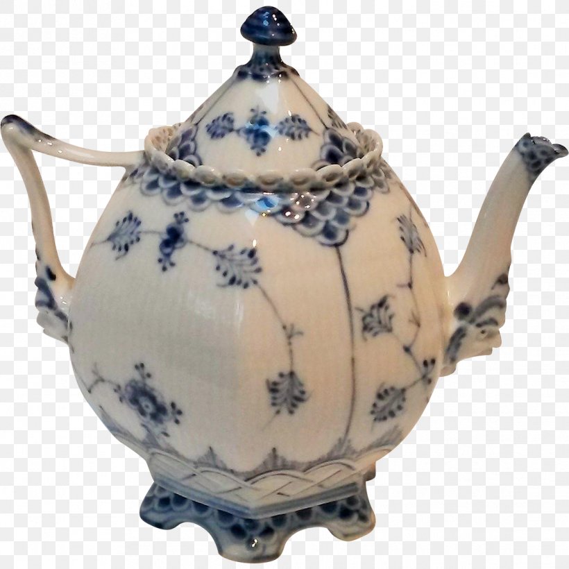 Teapot Royal Copenhagen Blue Fluted Full Lace Porcelain Tableware, PNG, 1139x1139px, Teapot, Blue And White Porcelain, Blue And White Pottery, Ceramic, Dishware Download Free