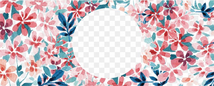 Watercolor Painting Adobe Illustrator, PNG, 2063x832px, Watercolor Painting, Blue, Designer, Flower, Motif Download Free