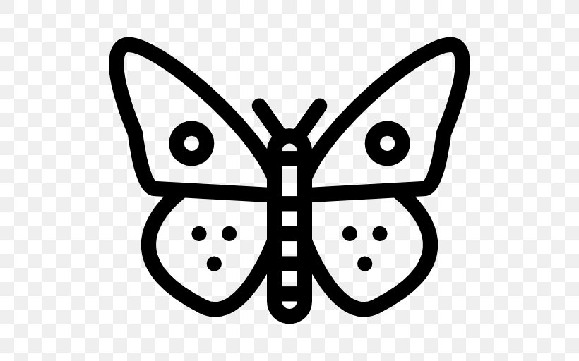 Butterfly Clip Art, PNG, 512x512px, Butterfly, Animal, Area, Black, Black And White Download Free