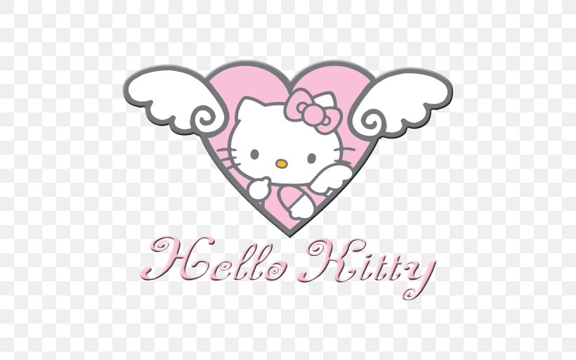 Hello Kitty Image Desktop Wallpaper Cat Kawaii, PNG, 512x512px, Watercolor, Cartoon, Flower, Frame, Heart Download Free