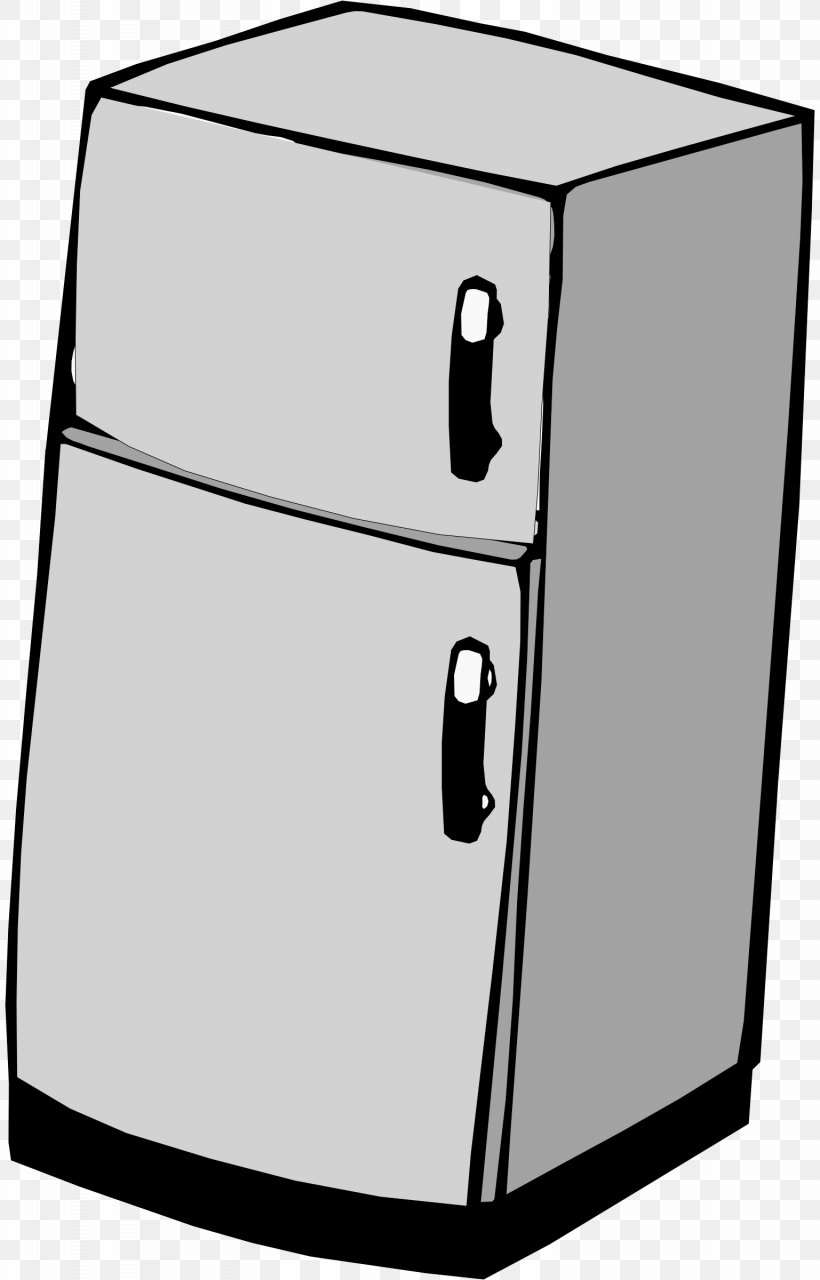 Refrigerator Freezers Clip Art, PNG, 1537x2400px, Refrigerator, Area, Black And White, Cartoon, Free Content Download Free