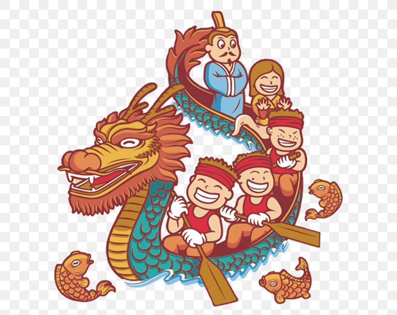 Dragon Boat Festival Chinese New Year Miluo River, PNG, 596x651px, Dragon Boat Festival, Art, Cartoon, Chinese New Year, Dragon Boat Download Free