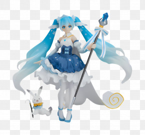 Hatsune Miku - Anime Girl With Magical Staff PNG