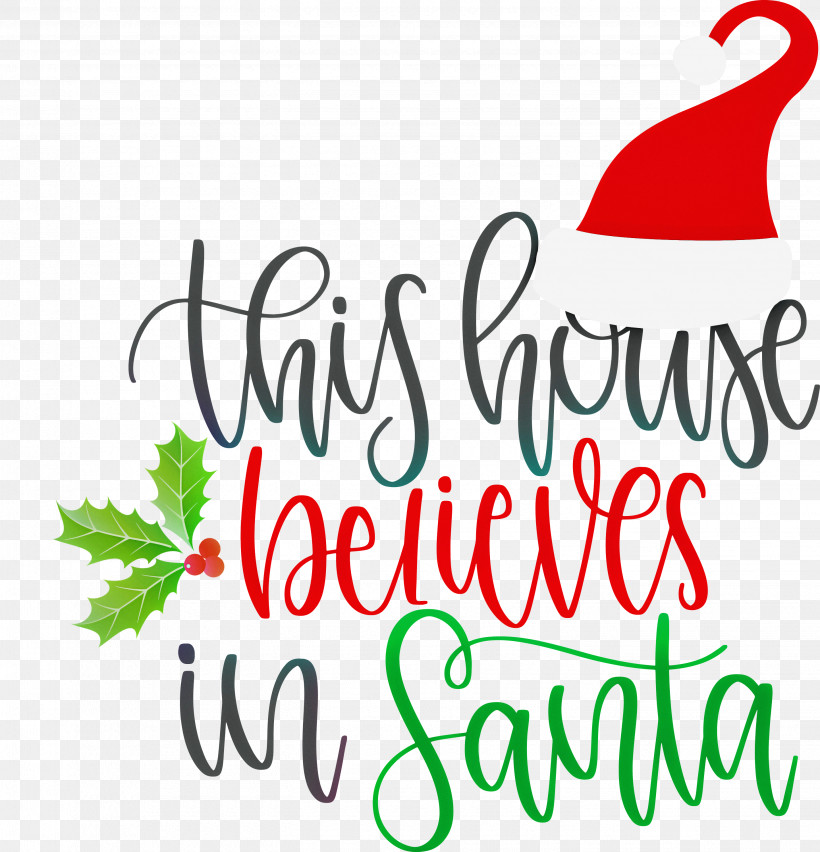 This House Believes In Santa Santa, PNG, 2885x3000px, This House Believes In Santa, Christmas Day, Floral Design, Fruit, Leaf Download Free