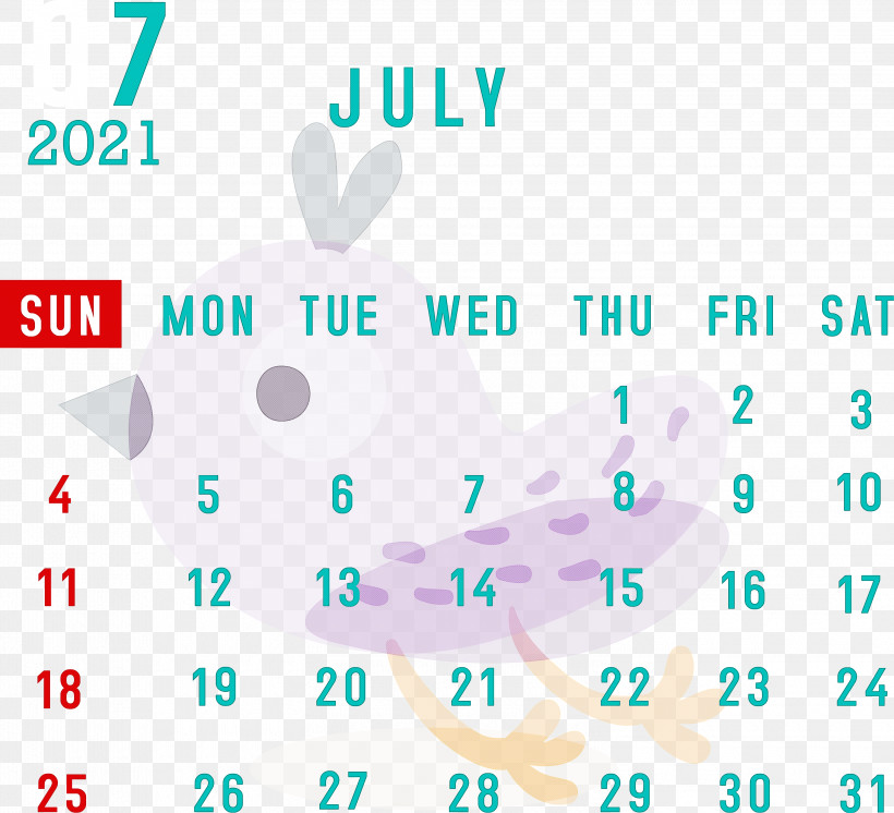 July 2021 Calendar July Calendar 2021 Calendar, PNG, 3000x2731px, 2021 Calendar, July Calendar, Aqua M, Diagram, Google Nexus Download Free