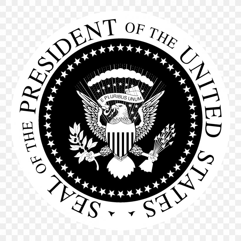 Seal Of The President Of The United States White House Head Of State, PNG, 2400x2400px, President Of The United States, Badge, Barack Obama, Black And White, Brand Download Free