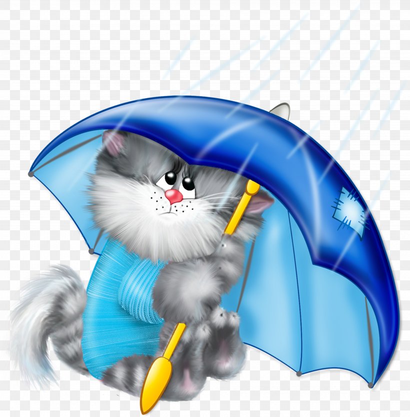Cat Kitten Umbrella Clip Art, PNG, 3656x3714px, Cat, Carnivoran, Cat Like Mammal, Cuteness, Drawing Download Free
