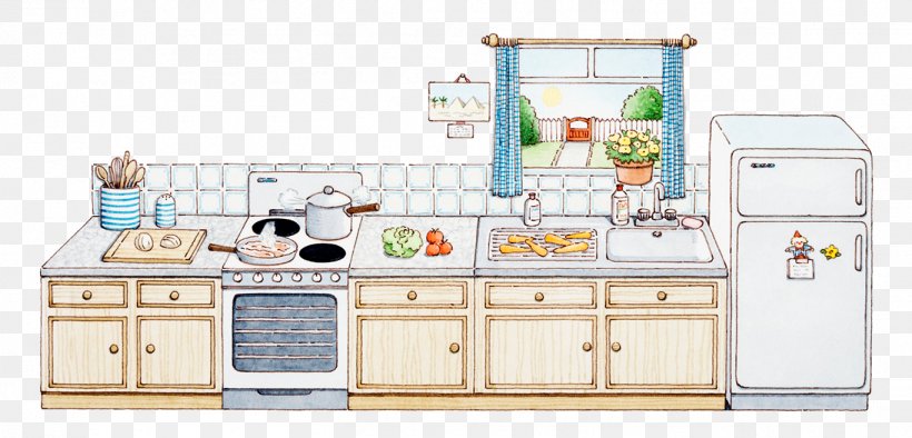 Kitchen Utensil Drawing Home Appliance Illustration, PNG, 1366x658px, Kitchen, Bowl, Cupboard, Decorative Arts, Drawing Download Free