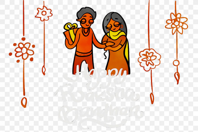 Logo Cartoon Line Pattern Area, PNG, 2000x1334px, Raksha Bandhan, Area, Behavior, Cartoon, Joint Download Free