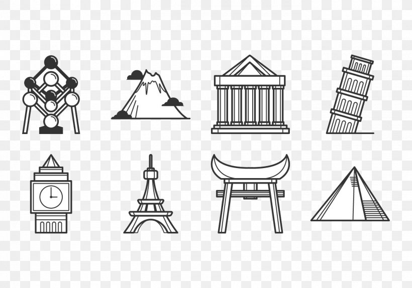 Euclidean Vector Icon, PNG, 1400x980px, Tourist Attraction, Black And White, Brand, Diagram, Drawing Download Free
