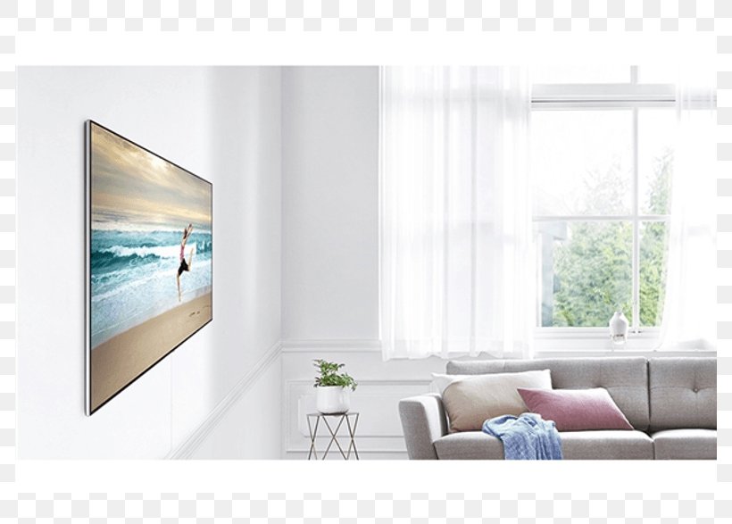 Wall Television Samsung Quantum Dot Display Flat, PNG, 786x587px, Wall, Flat, Furniture, Gap Inc, Home Download Free