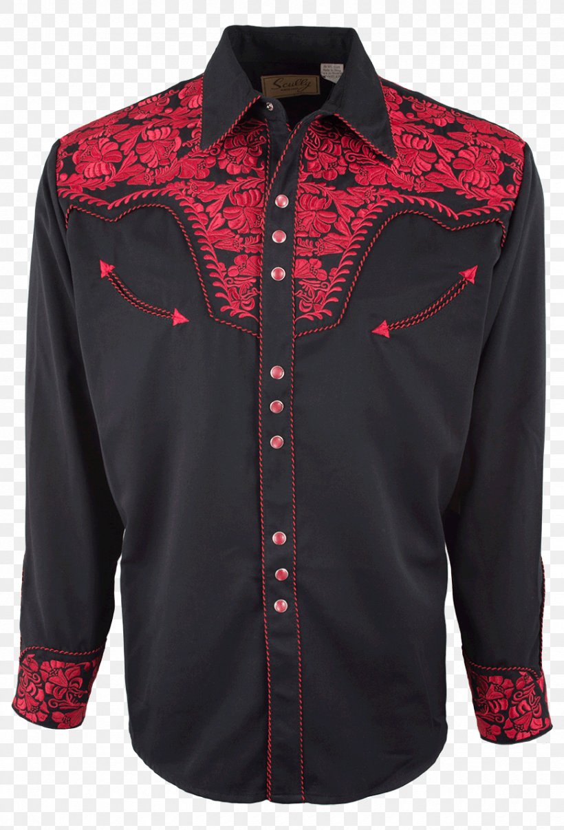 Gunfighter Ranch Blouse Snap Fastener Embroidery, PNG, 870x1280px, Gunfighter, Blouse, Button, Collar, Crimson Download Free