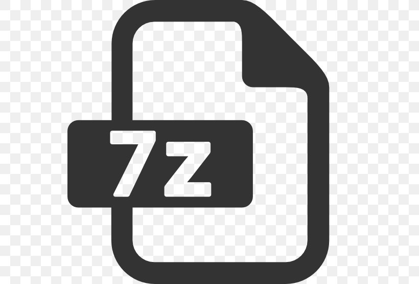 7-Zip 7z, PNG, 555x555px, Zip, Area, Black And White, Brand, Data Compression Download Free