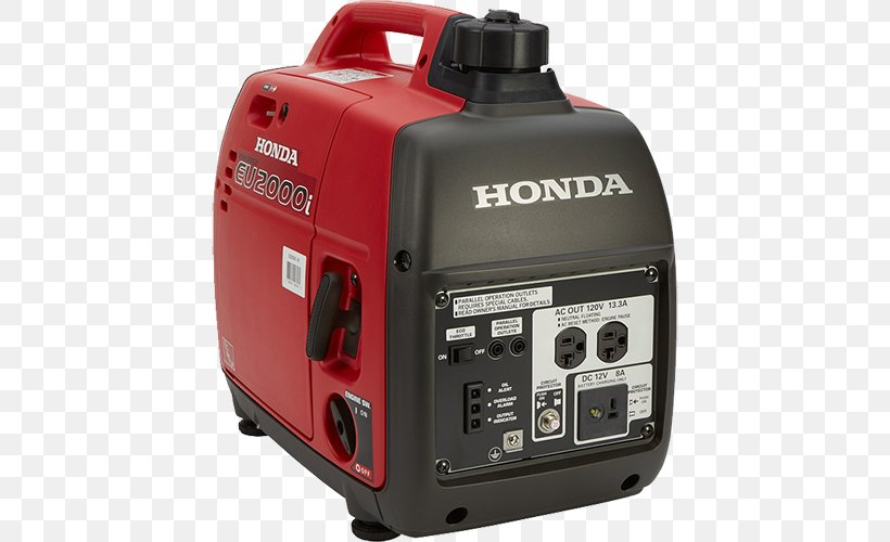Honda Power Equipment EU2000i Inverter Generator Car Electric Generator Engine-generator, PNG, 500x500px, Honda, Alternator, Car, Electric Generator, Electronics Download Free