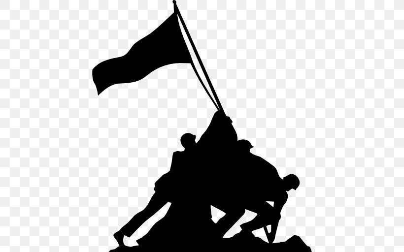 Marine Corps War Memorial Raising The Flag On Iwo Jima Battle Of Iwo Jima Washington, D.C., PNG, 512x512px, Marine Corps War Memorial, Battle Of Iwo Jima, Black, Black And White, Fictional Character Download Free