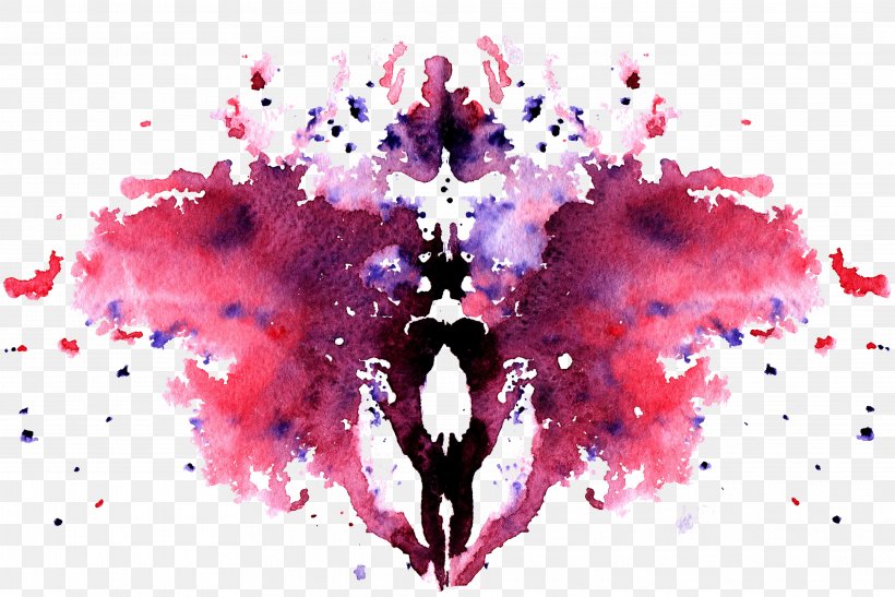 Rorschach Test Royalty-free Watercolor Painting, PNG, 3848x2570px, Watercolor, Cartoon, Flower, Frame, Heart Download Free