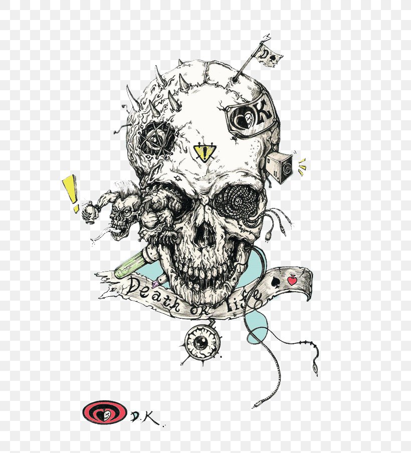 Skull Graphic Design, PNG, 650x904px, Skull, Art, Bone, Designer, Drawing Download Free