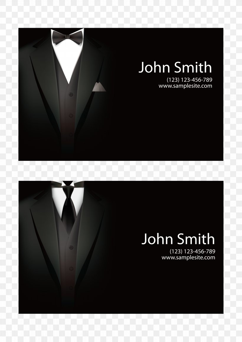 Suit Business Card, PNG, 8268x11693px, Suit, Black And White, Brand, Business Card, Clothing Download Free