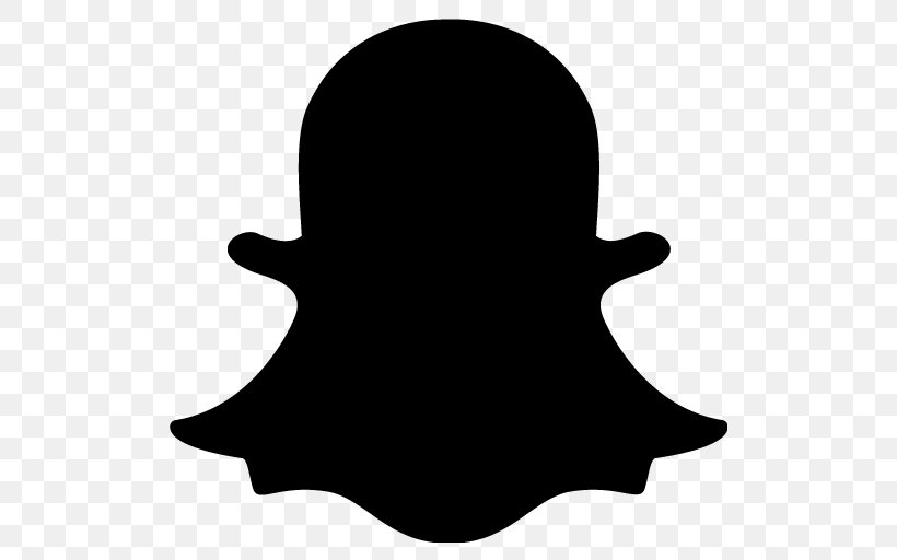 Social Media Snapchat, PNG, 512x512px, Social Media, Black, Black And White, Silhouette, Snapchat Download Free