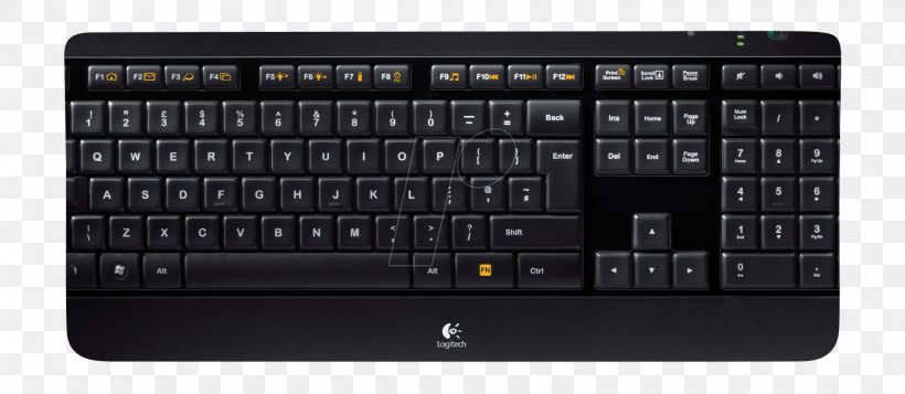 Computer Keyboard Computer Mouse Logitech Unifying Receiver Wireless Keyboard, PNG, 1560x680px, Computer Keyboard, Backlight, Computer, Computer Accessory, Computer Component Download Free
