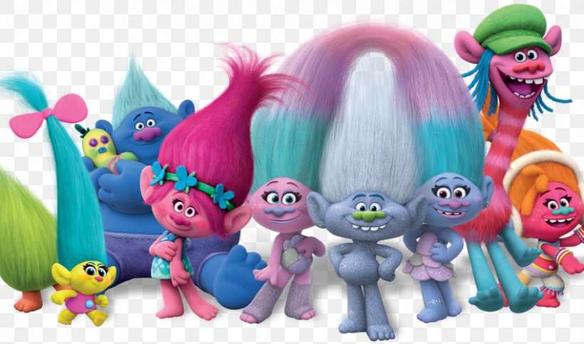 Film Trolls DreamWorks Animation Cinema Troll Doll, PNG, 848x500px, Watercolor, Cartoon, Flower, Frame, Heart Download Free