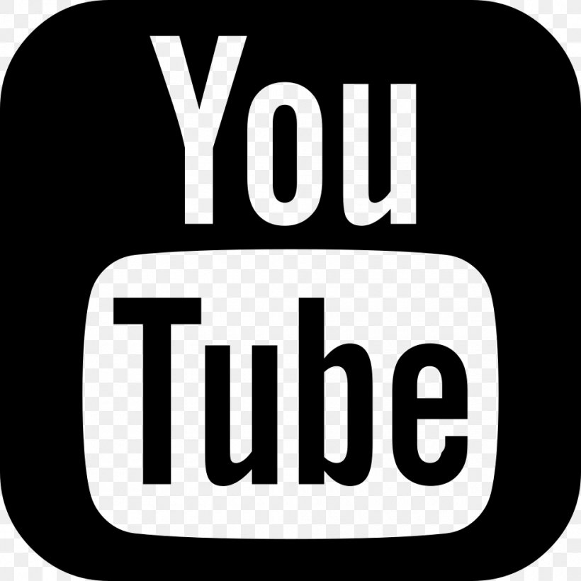YouTube Logo, PNG, 980x980px, Youtube, Area, Black And White, Brand, Cdr Download Free
