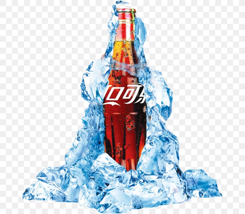 Cola Beer Ice Cube Water, PNG, 670x718px, Coca Cola, Beer Bottle, Blue, Bottle, Bottled Water Download Free