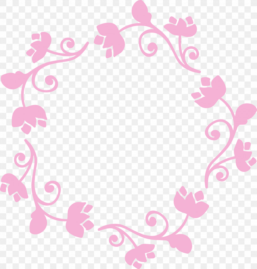 Floral Design, PNG, 2864x3000px, Floral Frame, Circle, Floral Design, Flower Frame, Magenta Download Free