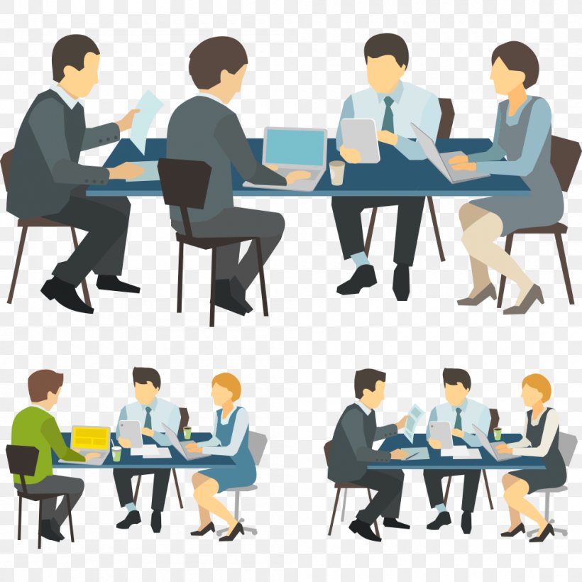 Meeting Royalty-free Illustration, PNG, 1000x1000px, Meeting, Business, Business Administration, Business Consultant, Business Executive Download Free