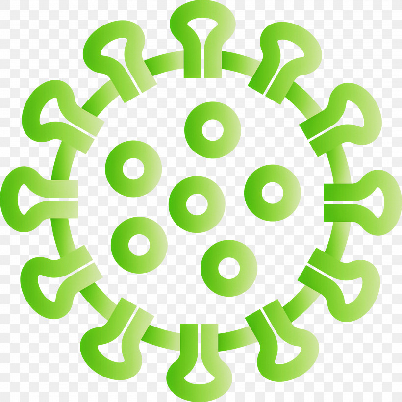 Coronavirus COVID Corona, PNG, 3000x3000px, Coronavirus, Circle, Corona, Covid, Green Download Free