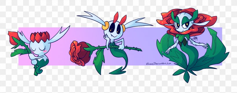 Flabébé Pokémon X And Y Floette Flower Florges, PNG, 1722x679px, Watercolor, Cartoon, Flower, Frame, Heart Download Free