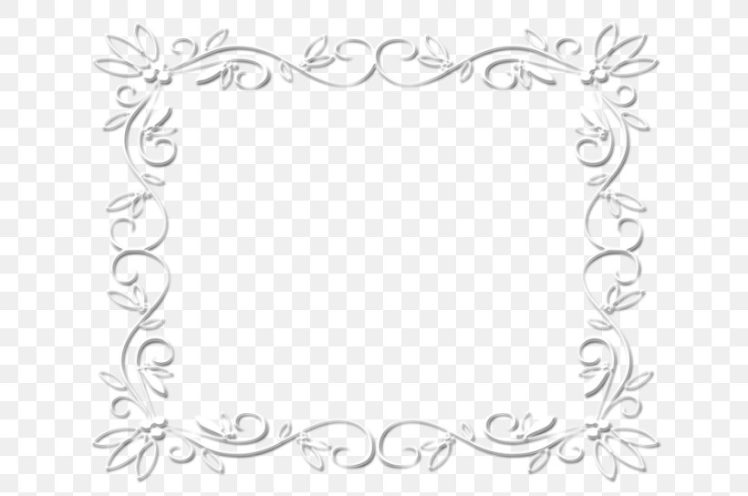 Picture Frames White Floral Design Pattern, PNG, 700x544px, Picture Frames, Area, Black, Black And White, Border Download Free