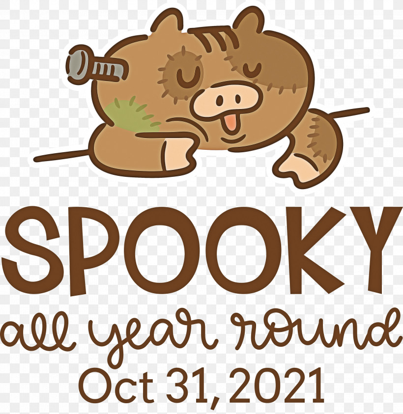 Spooky Halloween, PNG, 2918x3000px, Spooky, Behavior, Cartoon, Halloween, Happiness Download Free