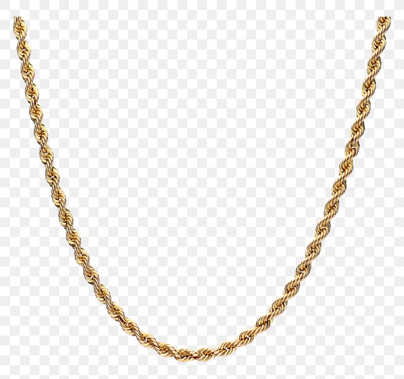 Necklace Rope Chain Jewellery Gold, PNG, 768x768px, Necklace, Body Jewelry, Chain, Charms Pendants, Colored Gold Download Free