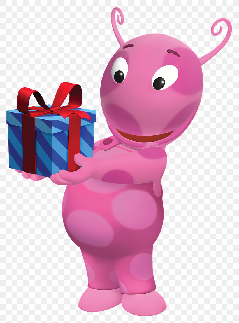 Backyardigans - Pink Creature With Gift PNG