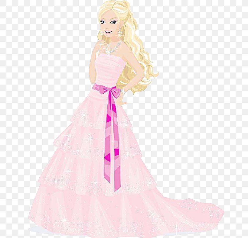 Barbie Fashion Design Gown Dress, PNG, 690x788px, Watercolor, Cartoon, Flower, Frame, Heart Download Free