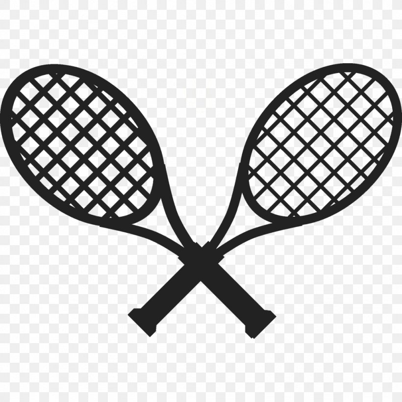 Racket Tennis Rakieta Tenisowa Clip Art, PNG, 1024x1024px, Racket, Badminton, Ball, Baseball Bats, Black And White Download Free