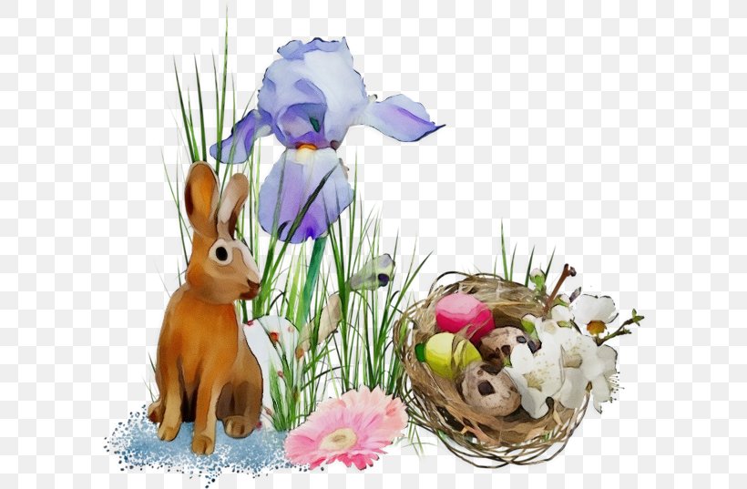 Easter Bunny, PNG, 600x537px, Watercolor, Crocus, Easter, Easter Bunny, Easter Egg Download Free