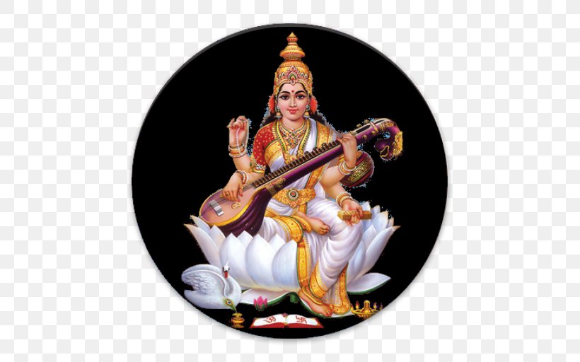 Saraswati Lakshmi Saraswathi Shloka Devi Goddess, PNG, 512x512px, Saraswati, Ayudha Puja, Basant Panchami, Christmas Ornament, Devi Download Free