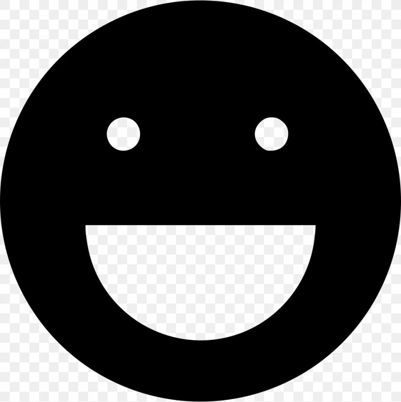 Smiley Emoticon, PNG, 980x982px, Smiley, Black, Black And White, Cdr, Emoticon Download Free